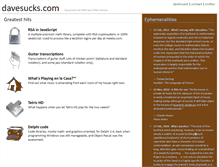 Tablet Screenshot of davesucks.com